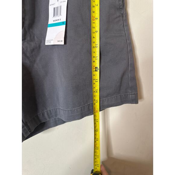 CALVIN KLEIN Womens Size 16 Regiment Twill Short Khaki Oyster Cotton A - Picture 4 of 5